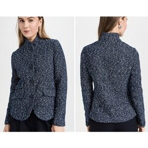 Rag & Bone Slade Blazer Blue Tweed Textured Fall Style Size 12
